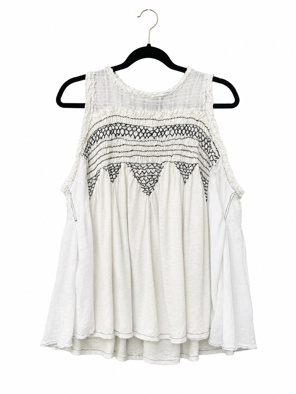 Free People Women's Tops Free People Tunic Flowy Boho oversized shirt tank - Picture 3 of 8